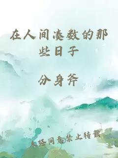 在人间凑数的那些日子